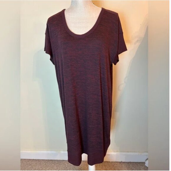 Anthropologie Rag & bone shift dress stretchy dress cranberry color size L - Picture 2 of 7